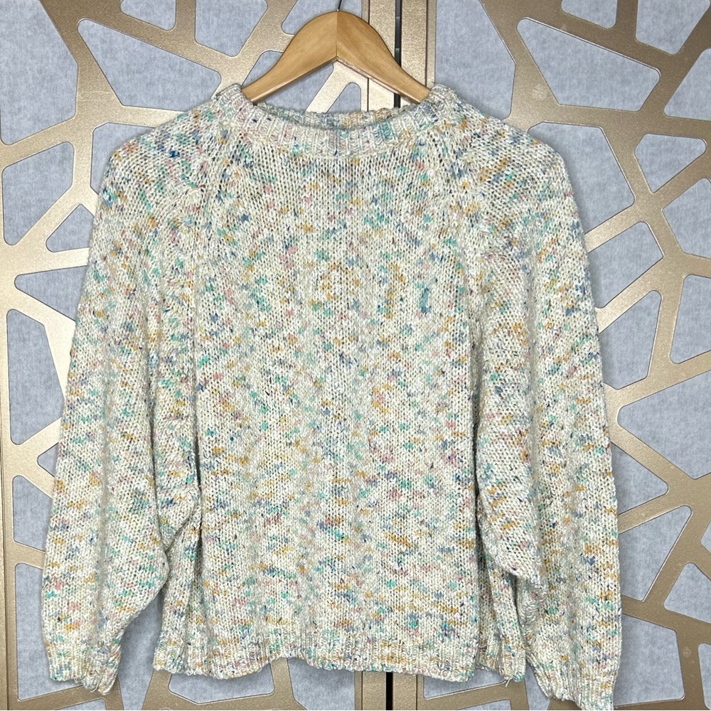 Drop Shoulder Marled Knit Sweater Women's Sweaters - Picture 2 of 4
